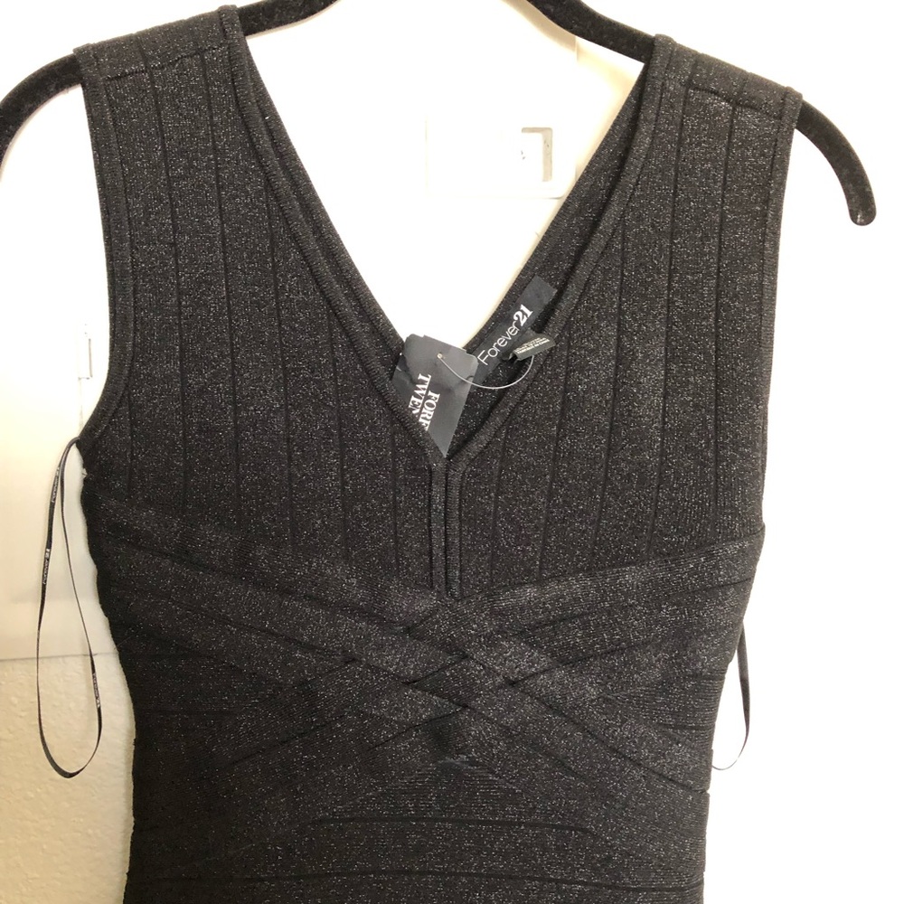 Black metallic bodycon dress - Picture 3 of 7